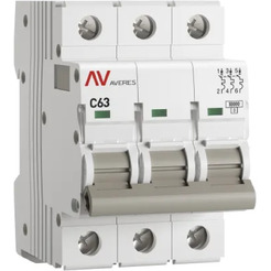 Выключатель автоматический EKF Averes AV-10 3P 63A (C) 10kA