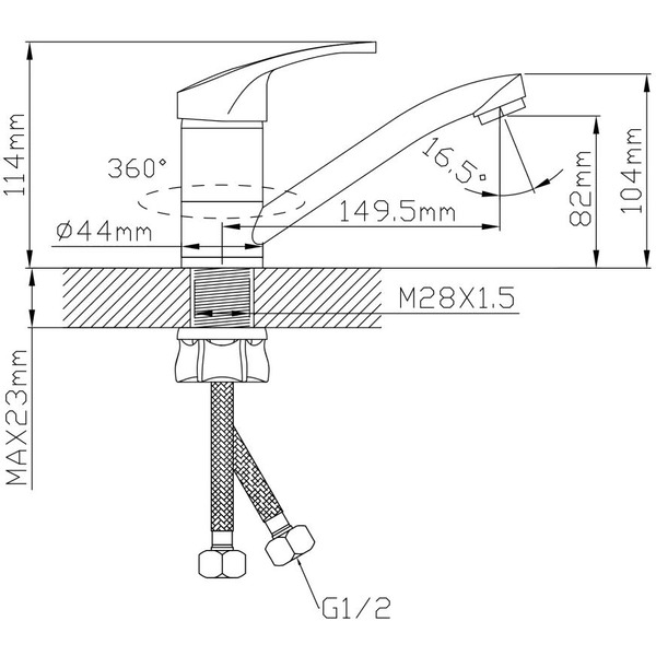 Смеситель AV Engineering AVURS4-A120-448