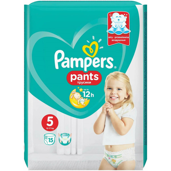 Подгузники-трусики для мальчиков и девочек PAMPERS Pants Junior (12-17кг) Микро (15 шт.)