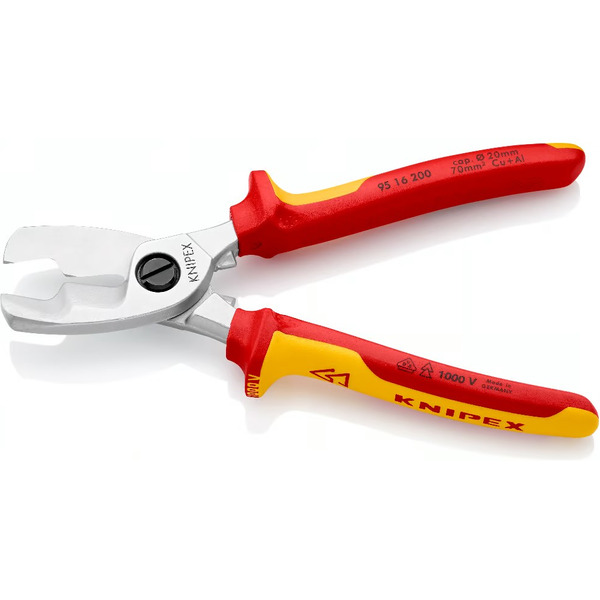 Кабелерез с двойными режущими кромками Knipex 95 16 200