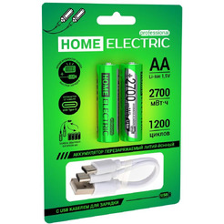 Аккумулятор HOME ELECTRIC АА HR06 2700 mWh Type-C