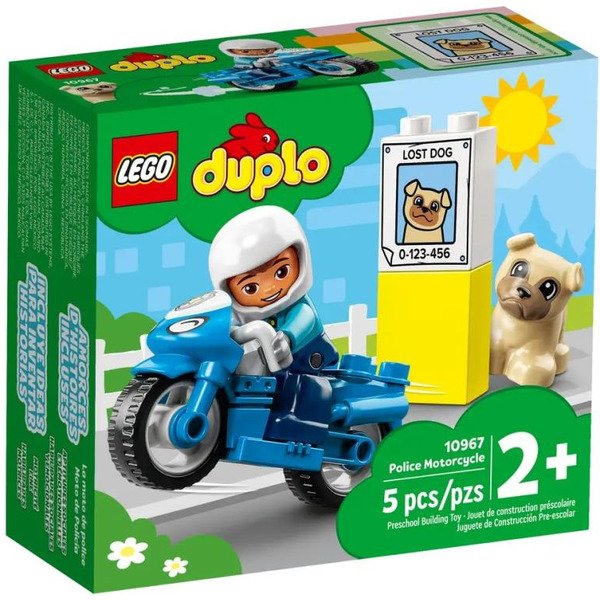 Конструктор Lego 10967 (Duplo, Полицейский мотоцикл)