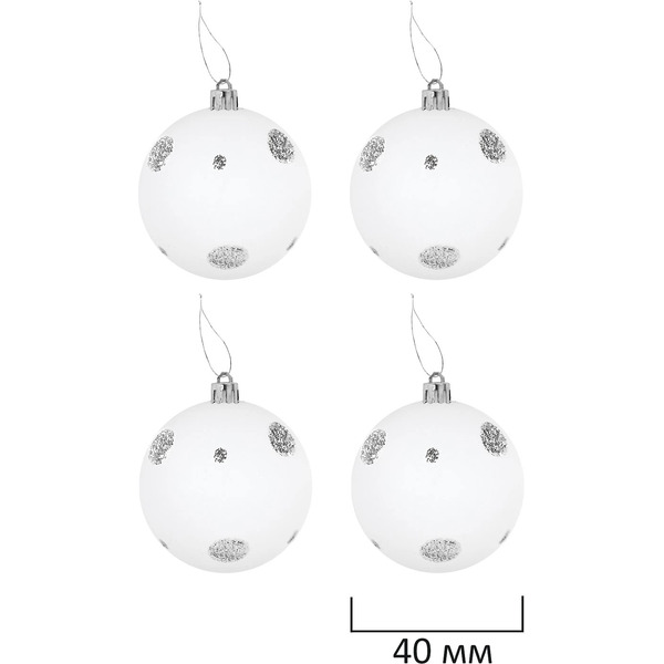 Шары елочные ЗОЛОТАЯ СКАЗКА Новогодний Блеск 592594 (серебристый)