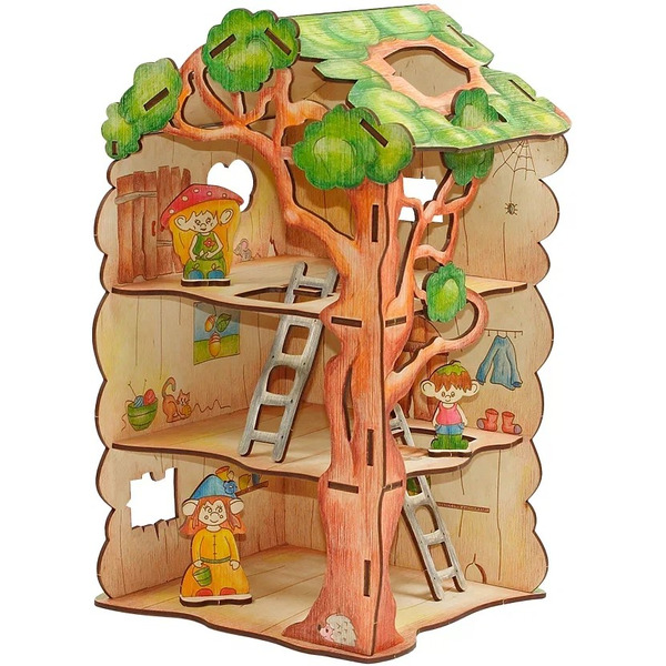 Сборная игрушка Woody Дом-дерево для Лешиков 00730