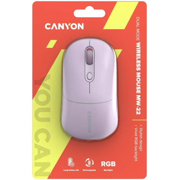 Мышь Canyon MW-22 (CNS-CMSW22PR) розовый
