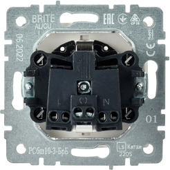 Розетка IEK Brite РСбш10-3-БрБ