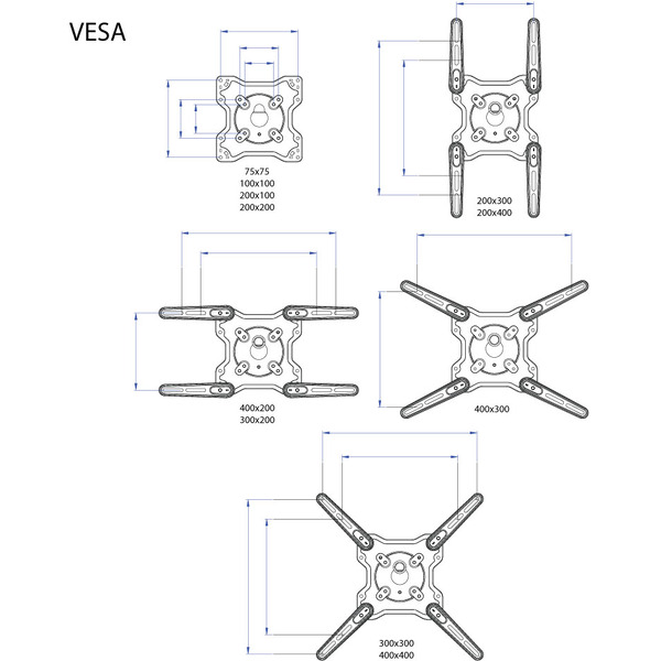 Кронштейн Kromax OPTIMA-406 (серый)