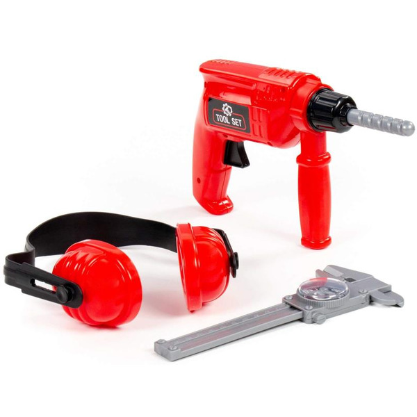 Набор инструментов игрушечных Полесье №23 91116 (дрель, наушники, штангенциркуль №2)