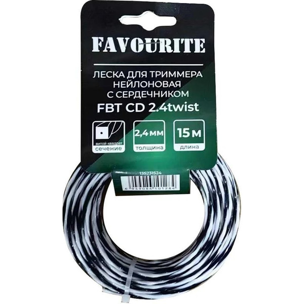 Леска для триммера FAVOURITE FBT CD 2.4twist