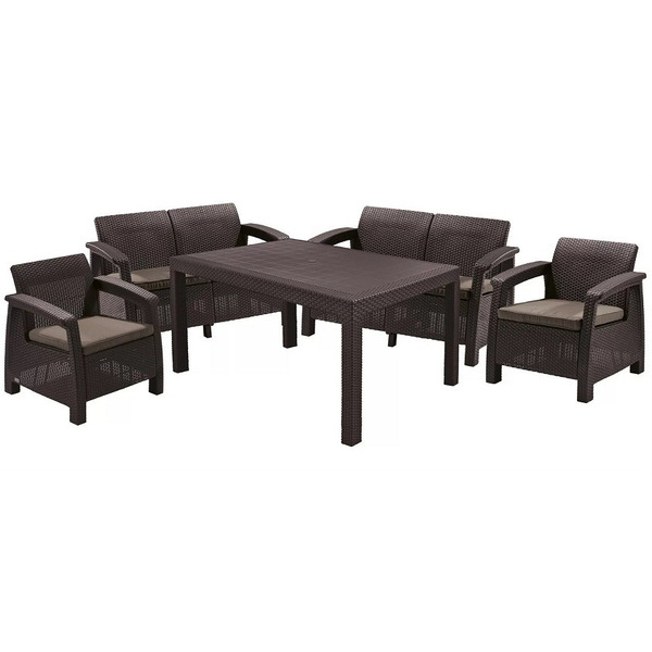 Набор уличной мебели Keter Corfu II Fiesta (коричневый)