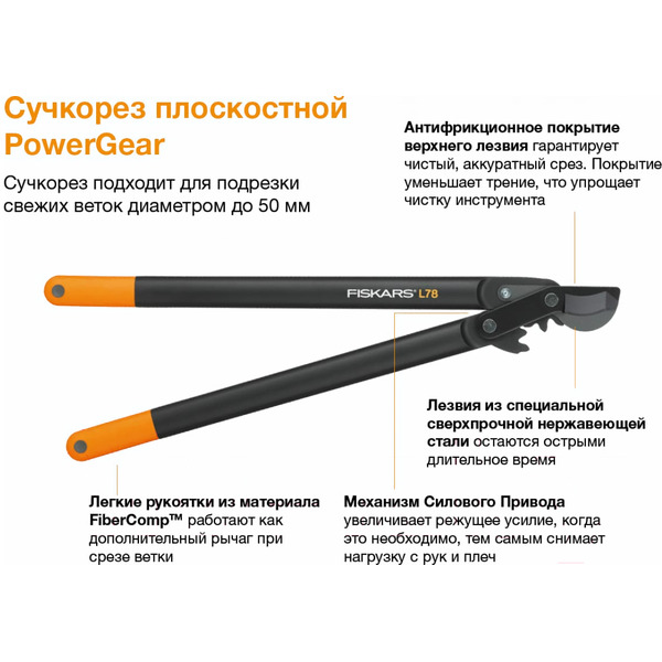 Сучкорез Fiskars PowerGear L78 1000584