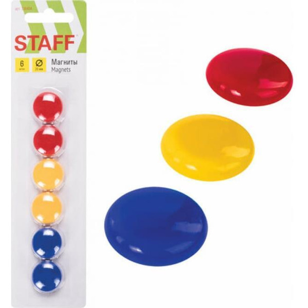 Магниты Staff 236404 Ассорти (6 шт.)