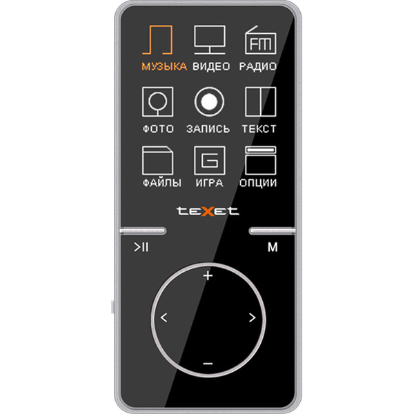 Mp3-плеер TEXET T-47 8 ГБ черный