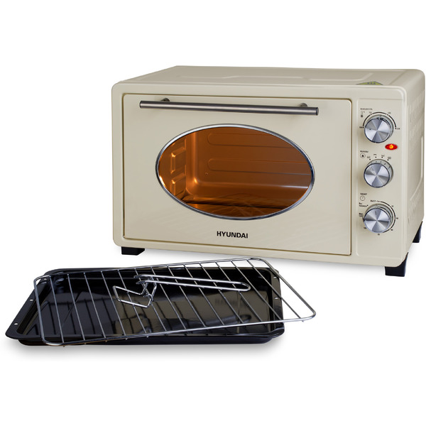Мини-печь Hyundai MIO-HY084 (бежевый/хром)
