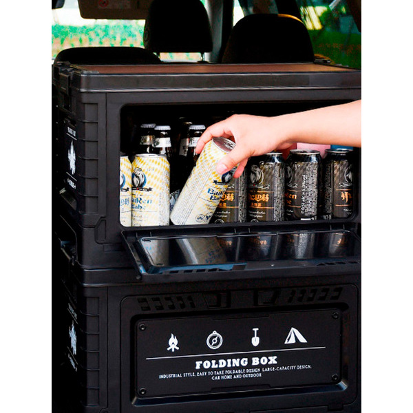 Многофункциональный складной органайзер со столиком Happy Home HH-012 (чёрный) 60л.