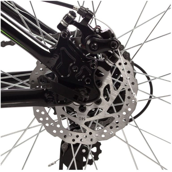 Велосипед Foxx Atlantic 27.5 р.16 2024 27AHD.ATLANTIC.16G (черный/зеленый)