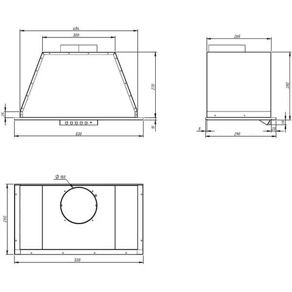 Кухонная вытяжка Akpo Neva II 60 WK-12 (черный)