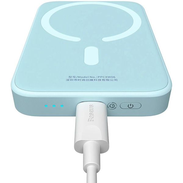 Внешний аккумулятор Baseus Magnetic Wireless PPCX020003 6000mAh (голубой)