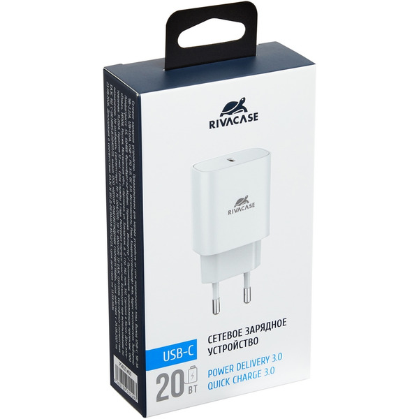 Сетевое зарядное устройство RIVACASE PS4021 (Белый)