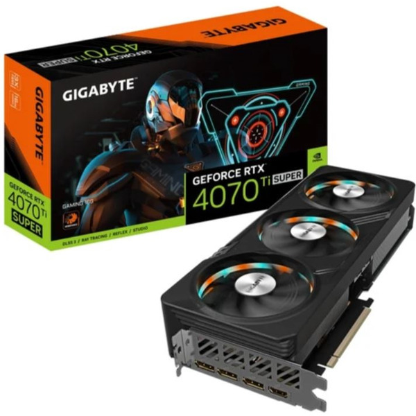 Видеокарта Gigabyte GeForce RTX 4070 Ti Super Gaming 16G GV-N407TSGAMING-16GD