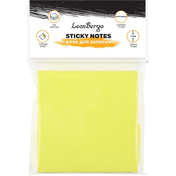 Бумага для заметок с липким слоем LEONBERGO (LB-1210014)