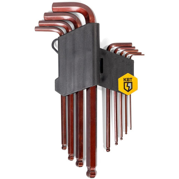 Набор шестигранных ключей КВТ с шаром КШ-9-S2 серия KBT-PROFESSIONAL