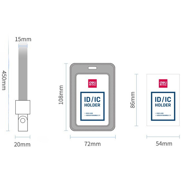 Бейдж Deli 64832 (коричневый)