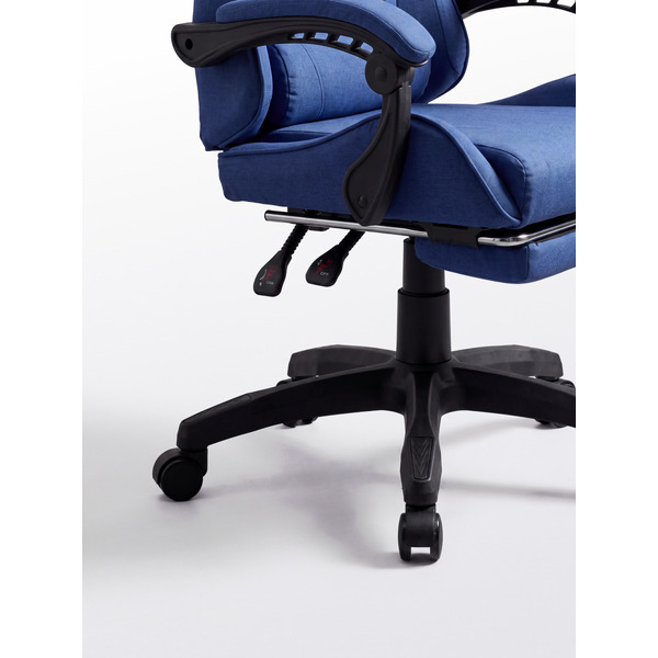 Игровое кресло byroom RG HEALER fabric blue с подставкой для ног BRGF813F/BL