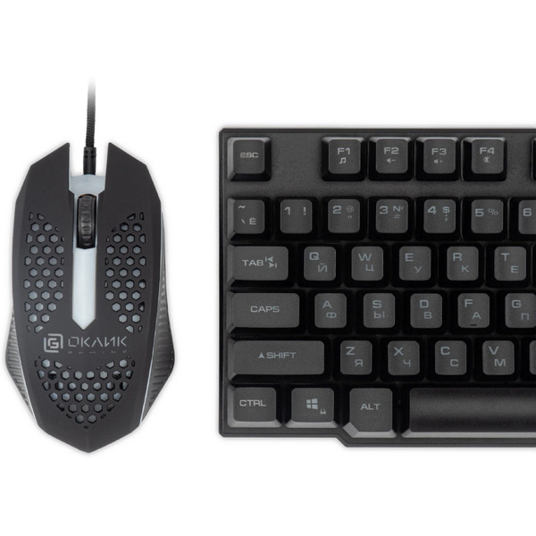 Игровой набор (клавиатура + мышь с ковриком) Оклик 400GMK