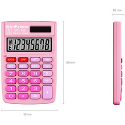 Калькулятор Erich Krause PC-101 62007 (розовый)
