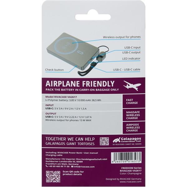 Внешний аккумулятор Rivacase VA2617 10000mAh