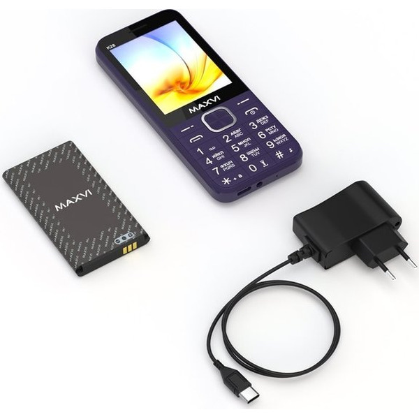 Кнопочный телефон Maxvi K28 (фиолетовый)