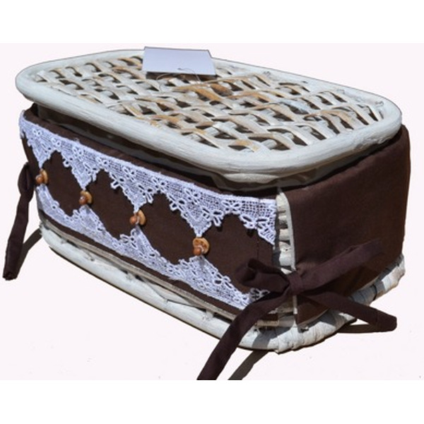 Корзина плетеная с крышкой FIL-SCAN 01-079/XS