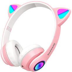 Наушники с ушками Daswerk VZV-23M (розовый)