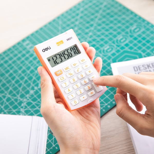 Калькулятор Deli E39217 (оранжевый)