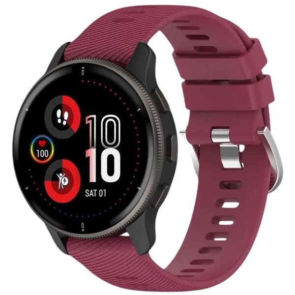 Ремешок Bingo Textured для часов 20мм (бордовый)