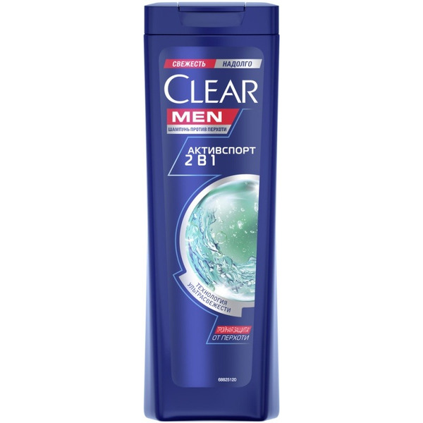 Шампунь и бальзам-ополаскиватель против перхоти для мужчин 2в1 CLEAR VITA ABE Активспорт 200мл