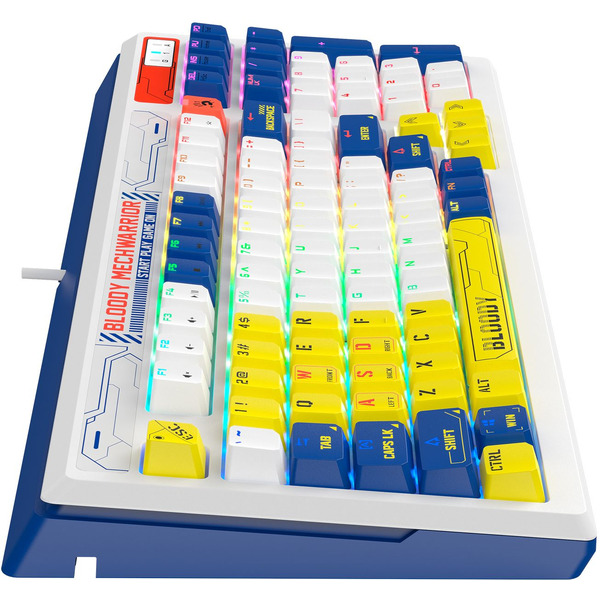 Клавиатура A4Tech Bloody B950 (белый/синий, Light Strike Libra Brown)