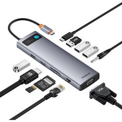 Док-станция Baseus Metal Gleam Series 11-Port B00030709811-00 Space Grey