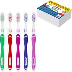 Набор зубных щеток Laima Dent Whitening 609692 (50шт, в ассортименте)