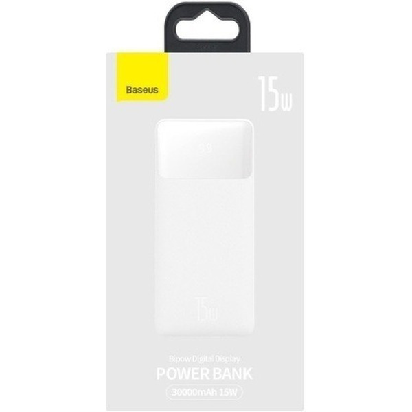 Портативное зарядное устройство Baseus Bipow Digital Display PPDML-K02 30000mAh (белый)