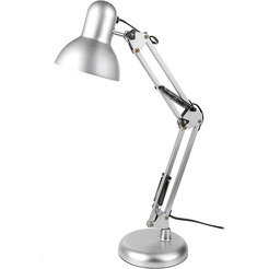 Светильник настольный GENERAL GTL-039 серебристый на основании + струбцина