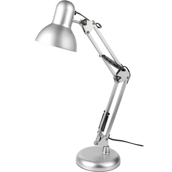 Светильник настольный GENERAL GTL-039 серебристый на основании + струбцина