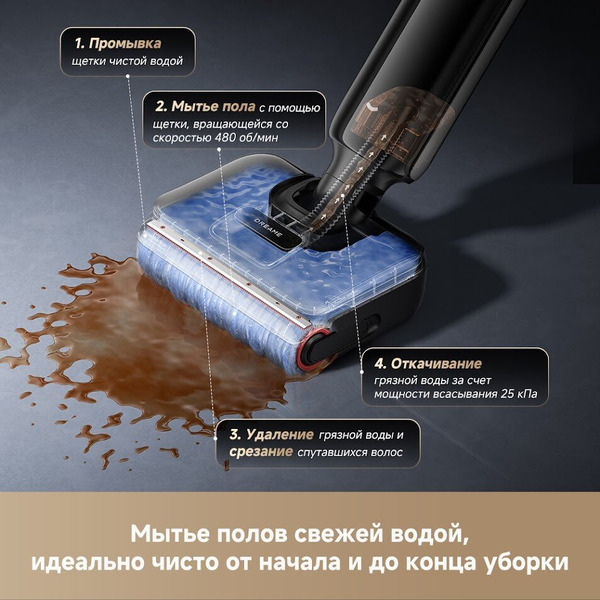Вертикальный моющий пылесос Dreame G12S Pro Wet and Dry Vacuum HHR32A