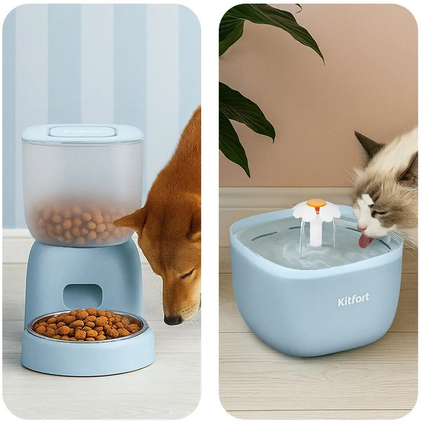 Умная кормушка-фонтанчик для животных Kitfort КТ-6563