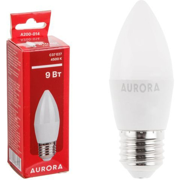 Лампа светодиодная AURORA C37 E27 9W 4500K (A200-014)