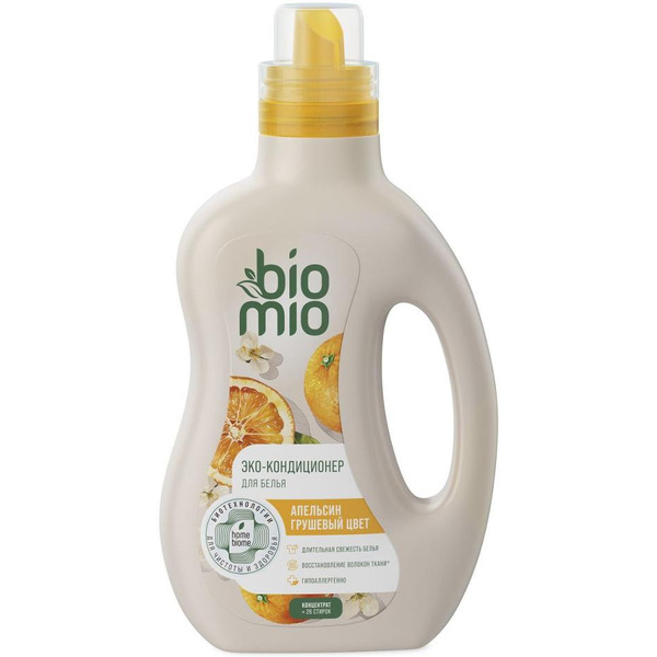 Кондиционер для белья BioMio апельсин-грушевый цвет 800 мл