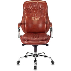 Кресло Бюрократ T-9950 (светло-коричневый Leather Eichel кожа)