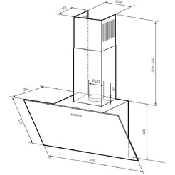 Кухонная вытяжка LEX Moza 600 (белый)