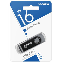 USB флэш-диск 2.0 Smartbuy 016GB Twist Black (SB016GB2TWK)